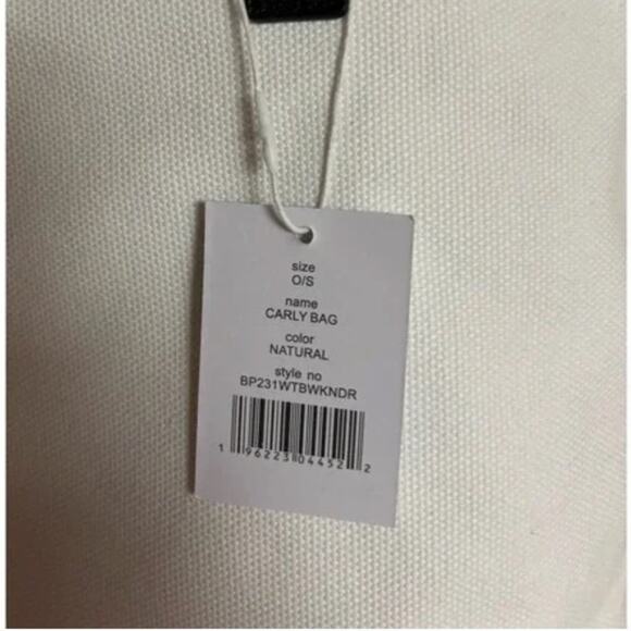 Walter Baker - Carly Tote Bag - White Canvas and Vegan Black Leather - NWT - Picture 6 of 6